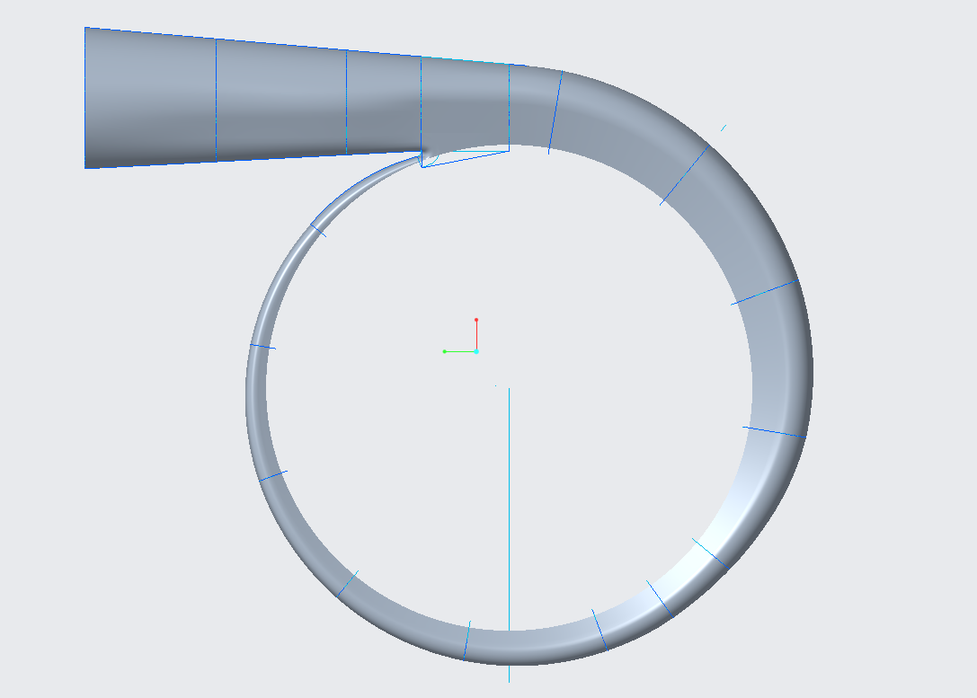 CREO蜗壳隔舌的造型方法视频教程